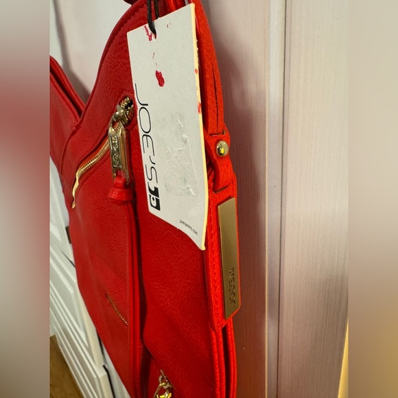 NWT JOE'S JEANS 👖 Crossbody Vegan Leather Red Adjustable Strap Bag Purse - Picture 3 of 9